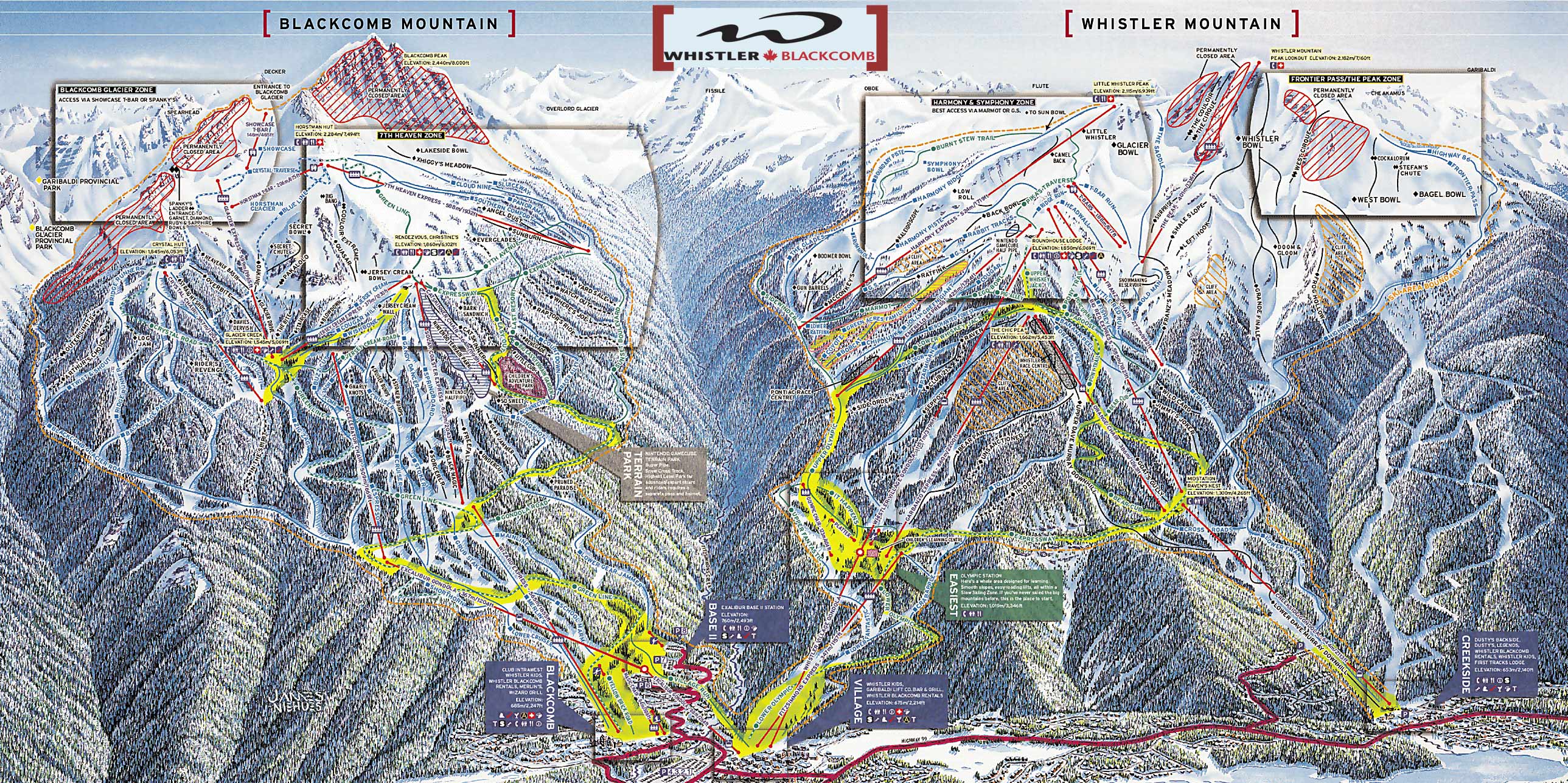 Whistler Blackcomb Trail Map